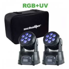 Cabeza Movil Led Wash 7x12w Robotica Inteligente Uv 2 Pz